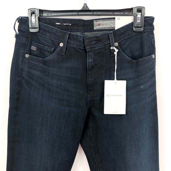 AG ADRIANO GOLDSCHMIED Prima Cigarette Jeans 26 US 2 Dark Blue Contour 360 NWT - Picture 5 of 12